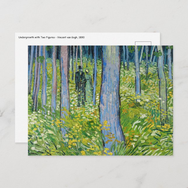Cartão Postal Vincent van Gogh - Sub-bosque com Duas Figuras (Frente/Verso)