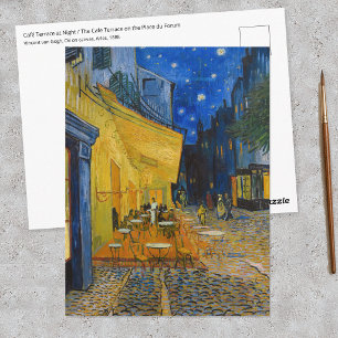 Cartão Postal Vincent van Gogh - Terraço do Café à Noite