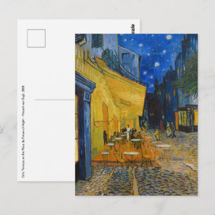 Cartão Postal Vincent van Gogh - Terraço do Café à Noite