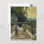 Cartão Postal Vincent van Gogh - Traçado em Montmartre<br><div class="desc">Trajetória em Montmartre - Vincent van Gogh,  1886</div>