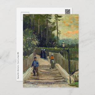 Cartão Postal Vincent van Gogh - Traçado em Montmartre
