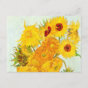Cartão Postal Vincent van Gogh Vase com Doze Girassóis