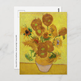 Cartão Postal Vincent van Gogh - Vase com Quinze Girassóis