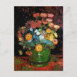 Cartão Postal Vincent Van Gogh - Vase Com Zinnias De Belas Artes