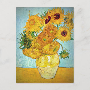 Cartão Postal Vincent van Gogh - vaso com 12 girassóis