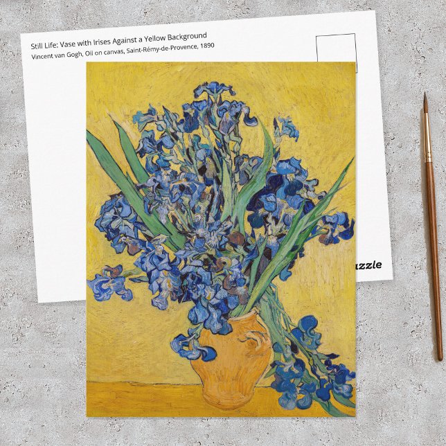 Cartão Postal Vincent van Gogh - Vaso com Íris (Criador carregado)