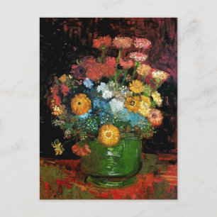 Cartão Postal Vincent Van Gogh - Vaso Com Zínias Arte Fino