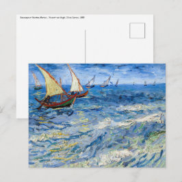 Cartão Postal Vincent van Gogh - Vista marinha em Saintes-Maries