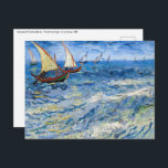 Cartão Postal Vincent van Gogh - Vista marinha em Saintes-Maries<br><div class="desc">Fuga em Saintes-Maries - Vincent van Gogh,  Oil on Canvas,  1888</div>