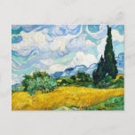 Cartão Postal Vincent Van Gogh Wheat Field com Cyprestes<br><div class="desc">Vincent Van Gogh Wheat Field com Cypress Vintage Fine Art Postcard</div>