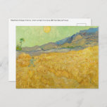 Cartão Postal Vincent van Gogh - Wheatfield com um Receptor<br><div class="desc">Wheatfield with Reaper at Sunrise - Vincent van Gogh,  Oil on Canvas,  1889,  Santo-Remy-de-Provence</div>