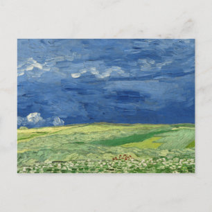Cartão Postal Vincent van Gogh - Wheatfield sob Thunderclouds