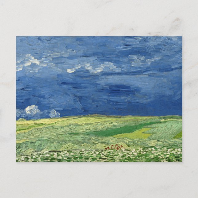 Cartão Postal Vincent van Gogh - Wheatfield sob Thunderclouds (Frente)