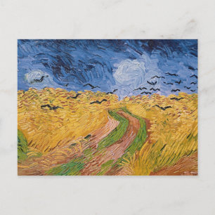 Cartão Postal Vincent van Gogh Wheatfield with Crows, 1890