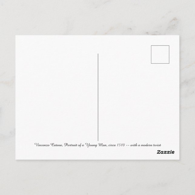 Cartão Postal Vincenzo Catena, Retrato de um Jovem (Verso)