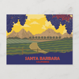 Cartão Postal Vineyards em Papais noeis Barbara, Califórnia