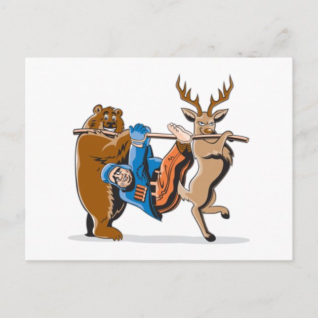 Cartão Postal Vingança Animal Anti-Caça (Frente)