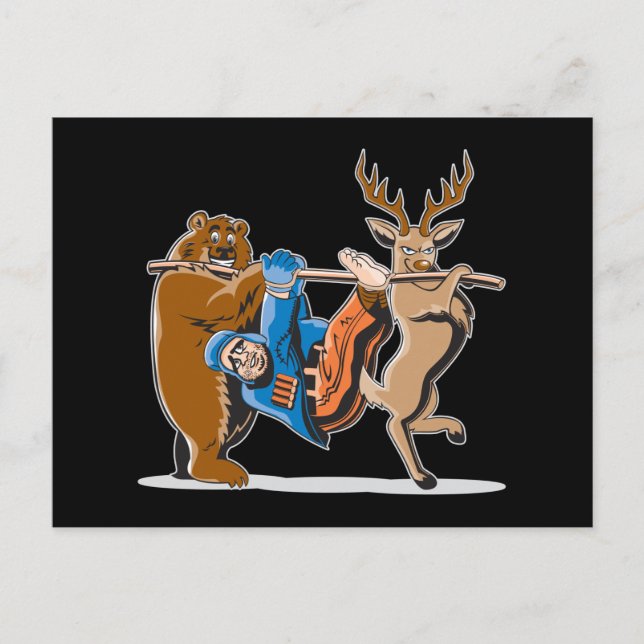 Cartão Postal Vingança Animal Anti-Caça (Frente)