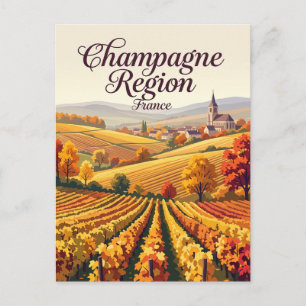 Cartão Postal Vinhas de Champanhe perto de Reims França