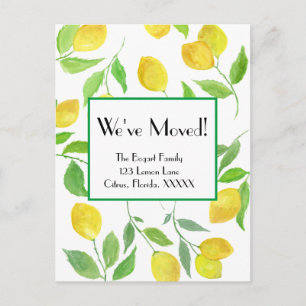 Cartão Postal Vinhas de Limão de Aquarela Que Movimentamos