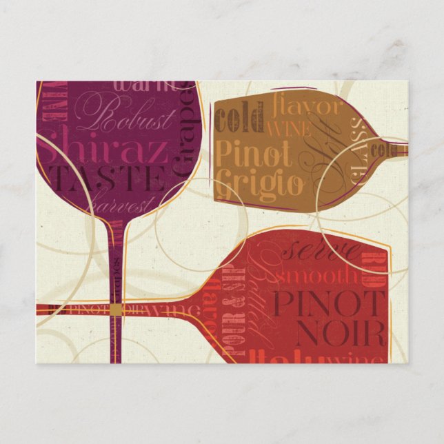 Cartão Postal Vinho Colorido (Frente)