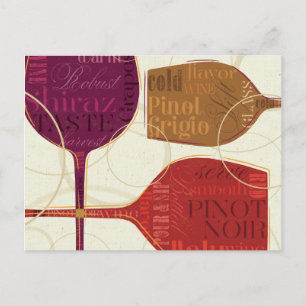 Cartão Postal Vinho Colorido