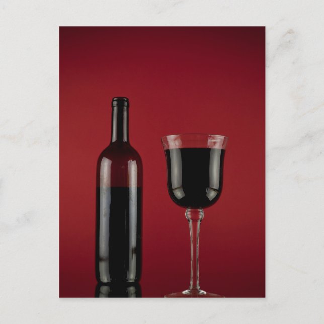 Cartão Postal Vinho de vidro (Frente)
