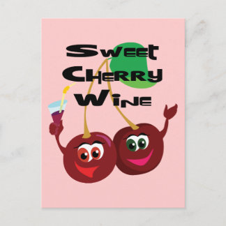 Cartão Postal Vinho doce de cereja