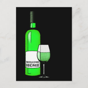 Cartão Postal vinho doméstico de boas-vindas