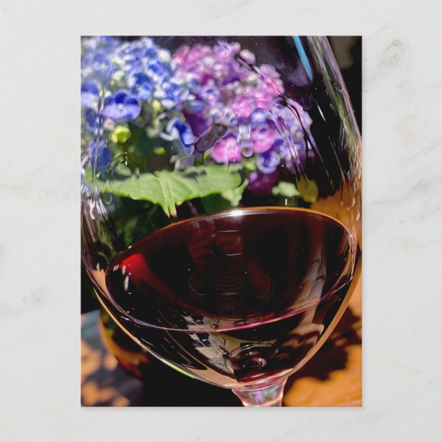 Cartão Postal Vinho E Flor (Frente)