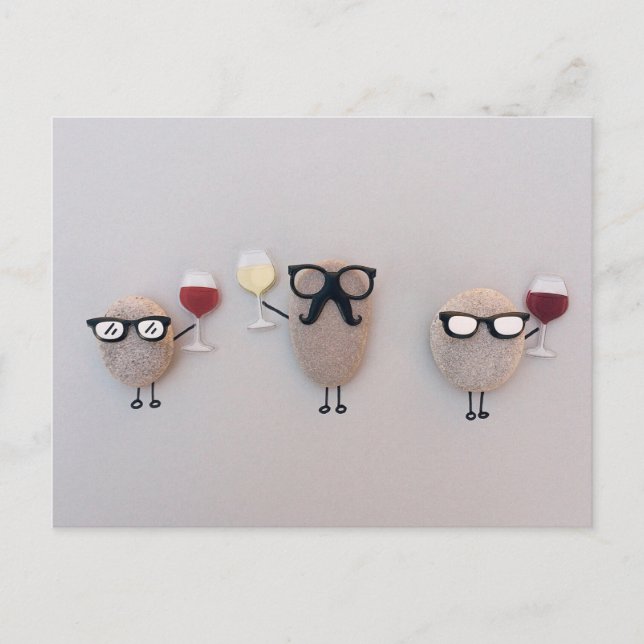 Cartão Postal Vinho e pedras (Frente)