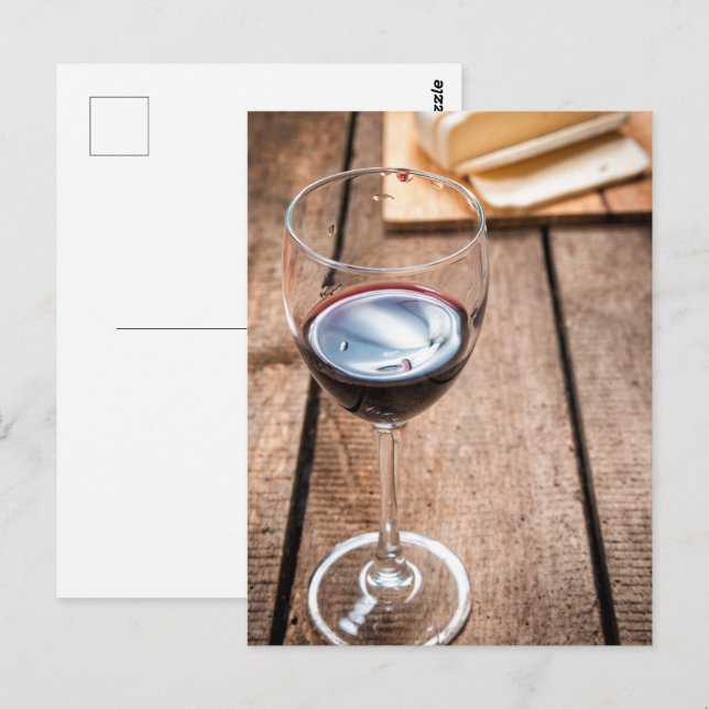 Cartão Postal Vinho e queijo (Frente/Verso)