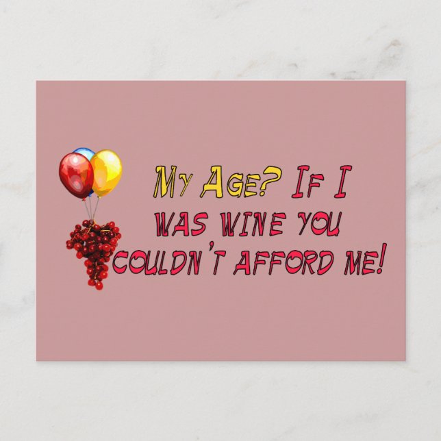 Cartão Postal Vinho fino (Frente)
