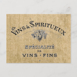 Cartão Postal Vinho francês no colo