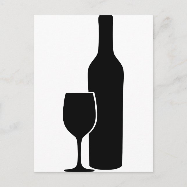 Cartão Postal Vinho - ícone da vinha (Frente)