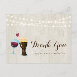 Cartão Postal Vinho Russo Personalizado E Casamento De Cerveja O