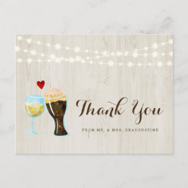 Cartão Postal Vinho Russo Personalizado E Casamento De Cerveja O