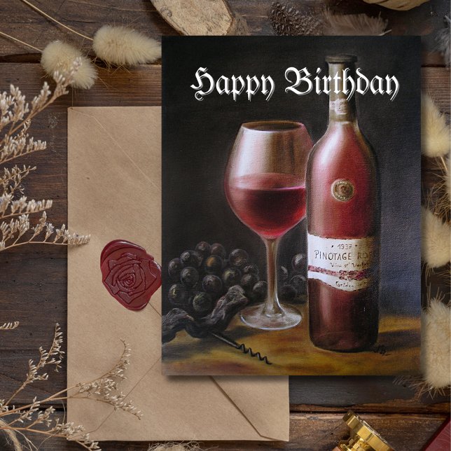 Cartão Postal Vinho tinto (Criador carregado)