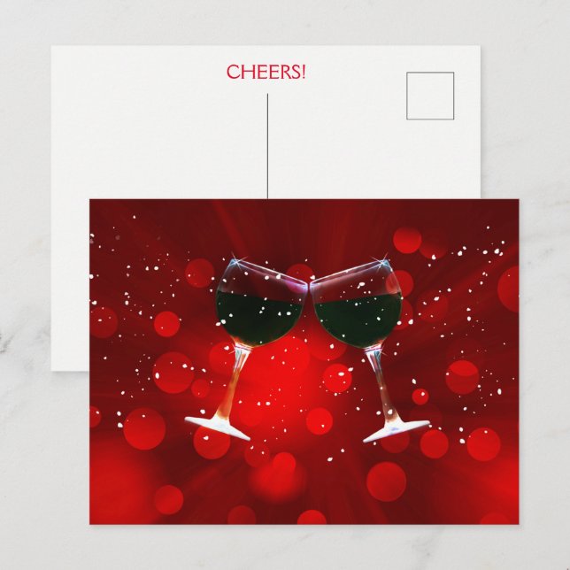 Cartão Postal Vinho tinto de Natal  (Frente/Verso)