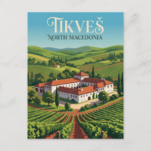 Cartão Postal Vinícola Tikveš Macedônia do Norte