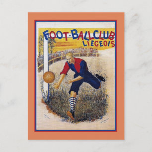 Cartão Postal Vintage 1894 futebol e poster