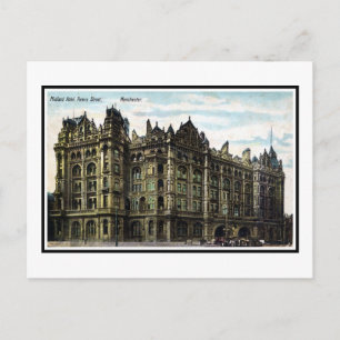 Cartão Postal Vintage 1903 Edwardian Midland Hotel Manchester