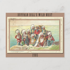 Cartão Postal Vintage, 1905, show selvagem do Bill Buffalo