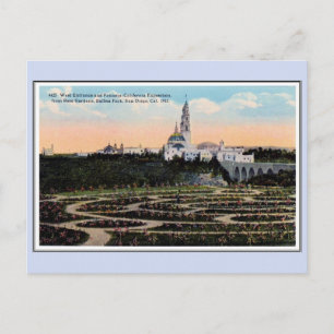 Cartão Postal Vintage 1915 Panamá California Expo San Diego 25