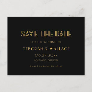 Cartão Postal Vintage 1920 art deco Salvar a data