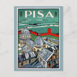 Cartão Postal Vintage 1920 italiano Pisa
