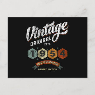 Cartão Postal Vintage 1954 Bday Aged To Perfection 67th Birthday