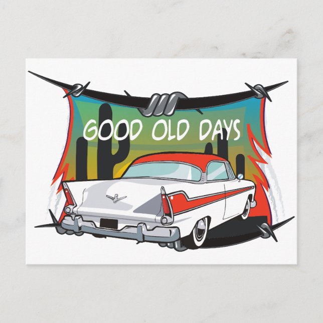 Cartão Postal Vintage 1957 Plymouth (Frente)