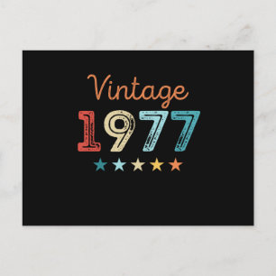 Cartão Postal Vintage 1977 50th Birthday Retro Gift 50 anos