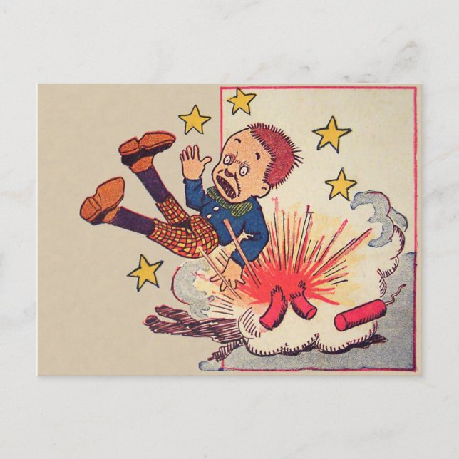 Cartão postal Vintage 4 de julho (Frente)